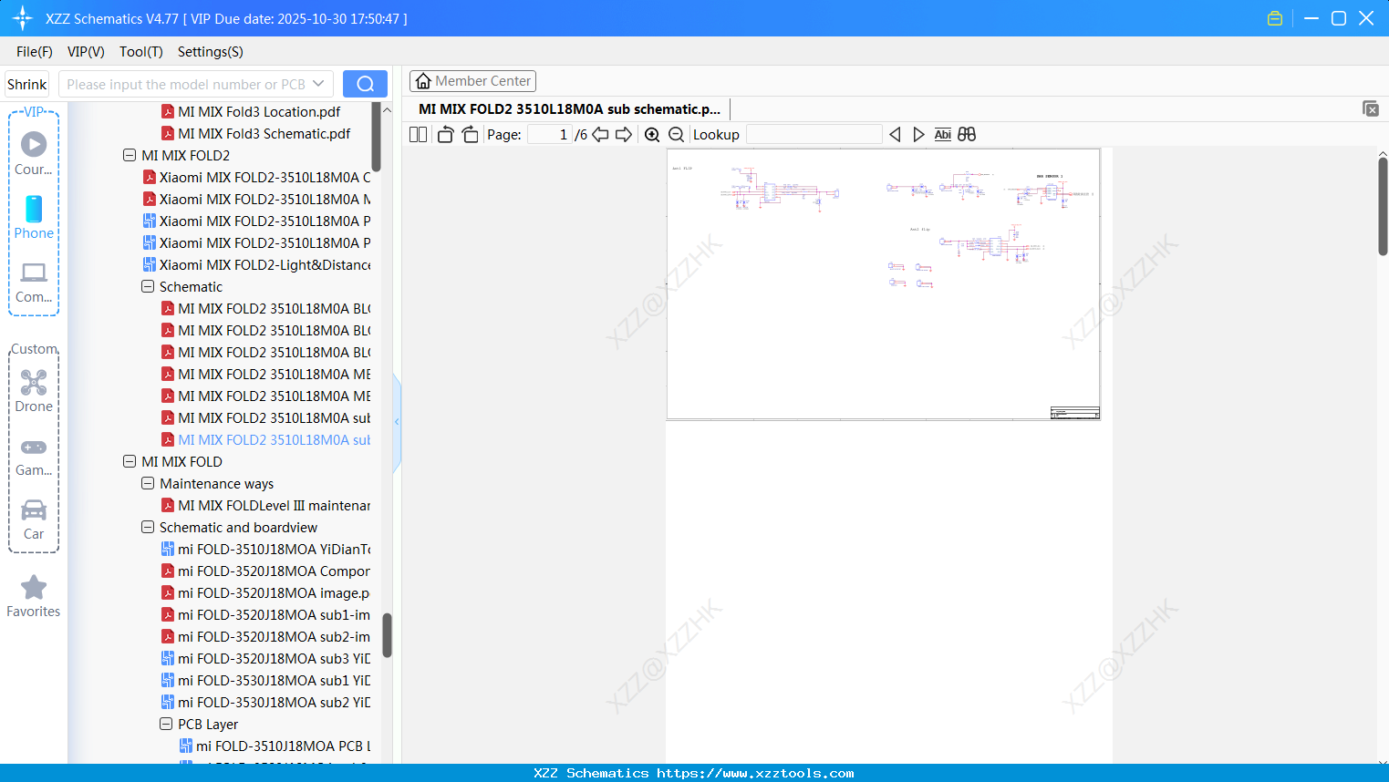 Xiaomi MI MIX FOLD2 3510L18M0A Sub Schematic